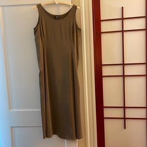Copper-colored silk dress